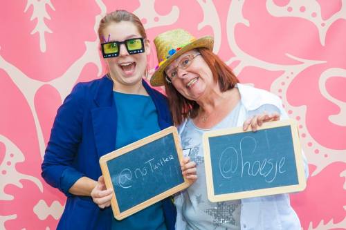 Een bonusfoto, dochter en ik tijdens de twitterlunch. Te leuk om niet te delen.