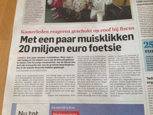 Een baantje bij de belastingdienst lijkt me wel iets..