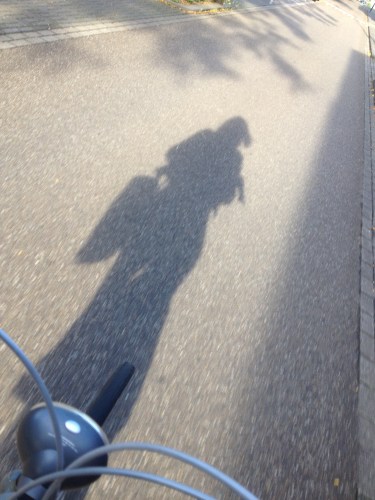 Hë oude vrouw, op je omafiets