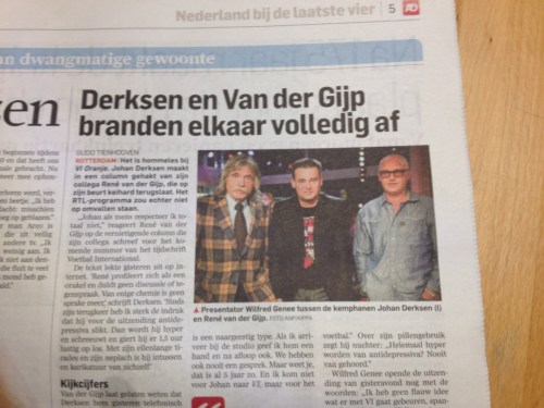 Twee van zulke ego's aan een tafel, dat is er toch gewoon om vragen?