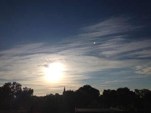 Toren en zon, een perfecte combinatie