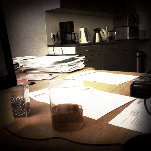 Kijk...de appel is op.