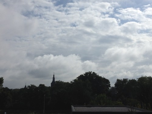 De toren prikt in katoen